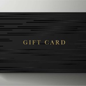 Gift card with horizontal lines on black background